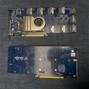 PLX88096 PCIe 4.0 DDR4 ATX การ์ดขยาย 10 พอร์ต X16 SFF8654 SATA การ์ดสวิตช์สำหรับเซิร์ฟเวอร์การขยาย GPU - Product Image 5