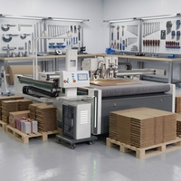 Cajas de Cartón Corrugado, Cajas de Envío con Cierre de Cremallera, Embalaje, Caja de Envío, Cortadora CNC de Cama Plana Digital con Certificación CE