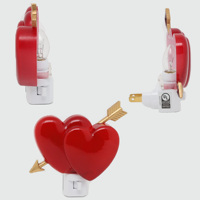 Romantische Cupido Pijl Hart 3D LED Stekker Nachtlampje Valentijnsdag Cadeau Decoratieve Lamp voor Slaapkamer Wand Huisdecoratie Groothandel