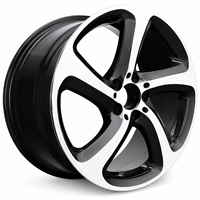 Jantes en alliage d'aluminium AL de haute qualité 18 pouces 5x112, design multi-rayons en maille, noir brillant, vente flash pour Mercedes Benz