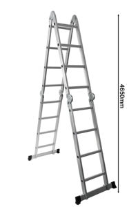 Échelle combinée multifonctionnelle 4 en 1 en aluminium certifiée EN131 avec serrure à <span class=keywords><strong>double</strong></span> charnière pour usage professionnel à domicile - Product Image 3