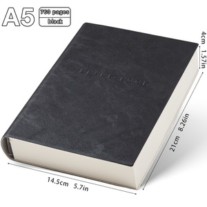 A5 Ultra Épais Papier Doublé En Cuir Couverture Souple À Couverture Rigide 100 Gsm Cahier de Papier pour Bureau Maison École Affaires Écriture - Product Image 2