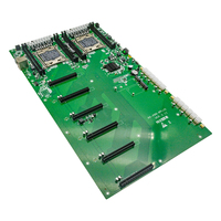 Kualitas Bagus Dual Xeon E5 LGA2011-3 Single Lan 8 DDR4 Sata Msata 6 PCI-E M.2 Motherboard Komputer untuk Server