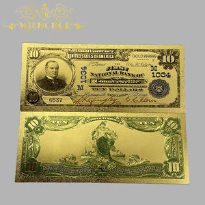 Все виды старых долларовых банкнот США, покрытых 24-каратным золотом, для коллекционеров - Product Image 2