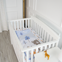 Ensemble de literie pour bébé nouveau-né en coton 100% confortable avec motif d'ours de dessin animé, vente en gros
