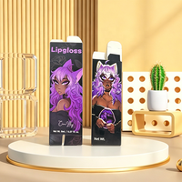 Boîtes cosmétiques longues personnalisées imprimées avec impression Drip Art et logo de marque pour emballage de gloss et d'huile à lèvres OEM ODM