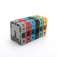MRK เทอร์มินอลบล็อกขนาด35มม. 10ชิ้น,หัวต่อสายเคเบิลเทอร์มินอลบล็อกสายเคเบิล4มม. ขั้วต่อสายไฟตัวเชื่อมต่อไฟฟ้า Termina Mrk