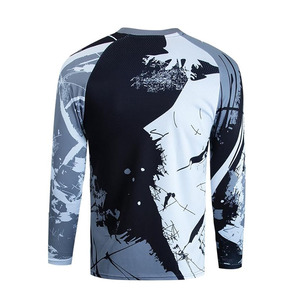 メンズプラスサイズマウンテンバイクシャツ長袖MTBオフロードモトクロスジャージ速乾吸汗100％ポリエステルサイクリング - Product Image 6