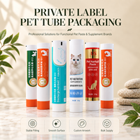 Tube d'emballage en plastique à large ouverture pour compléments alimentaires pour animaux de compagnie avec bouchon pour lignes de remplissage industrielles