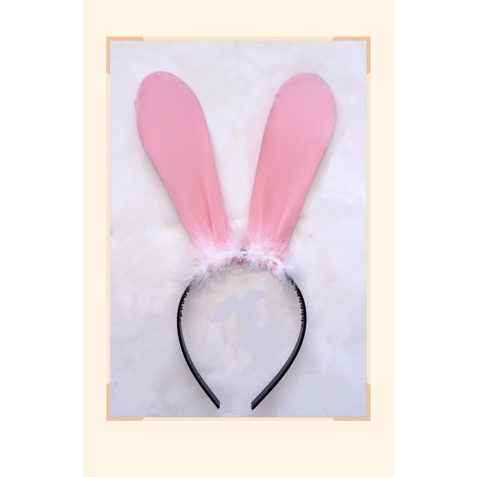 Oreilles de lapin rose pêche