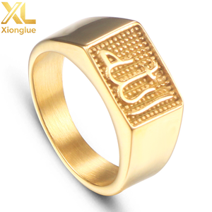 Bagues religieuses unisexes en acier inoxydable plaqué or 18 carats en gros - Product Image 2