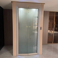 Ascenseur de villa moderne, porte de palier électrique à double battant en métal pour villa auto-construite et entrepôt