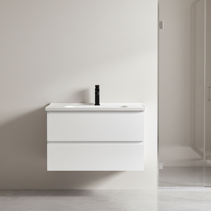 <span class=keywords><strong>Meuble</strong></span> de salle de bain mural moderne en bois massif et contreplaqué avec <span class=keywords><strong>vasque</strong></span> intégrée - Product Image 1