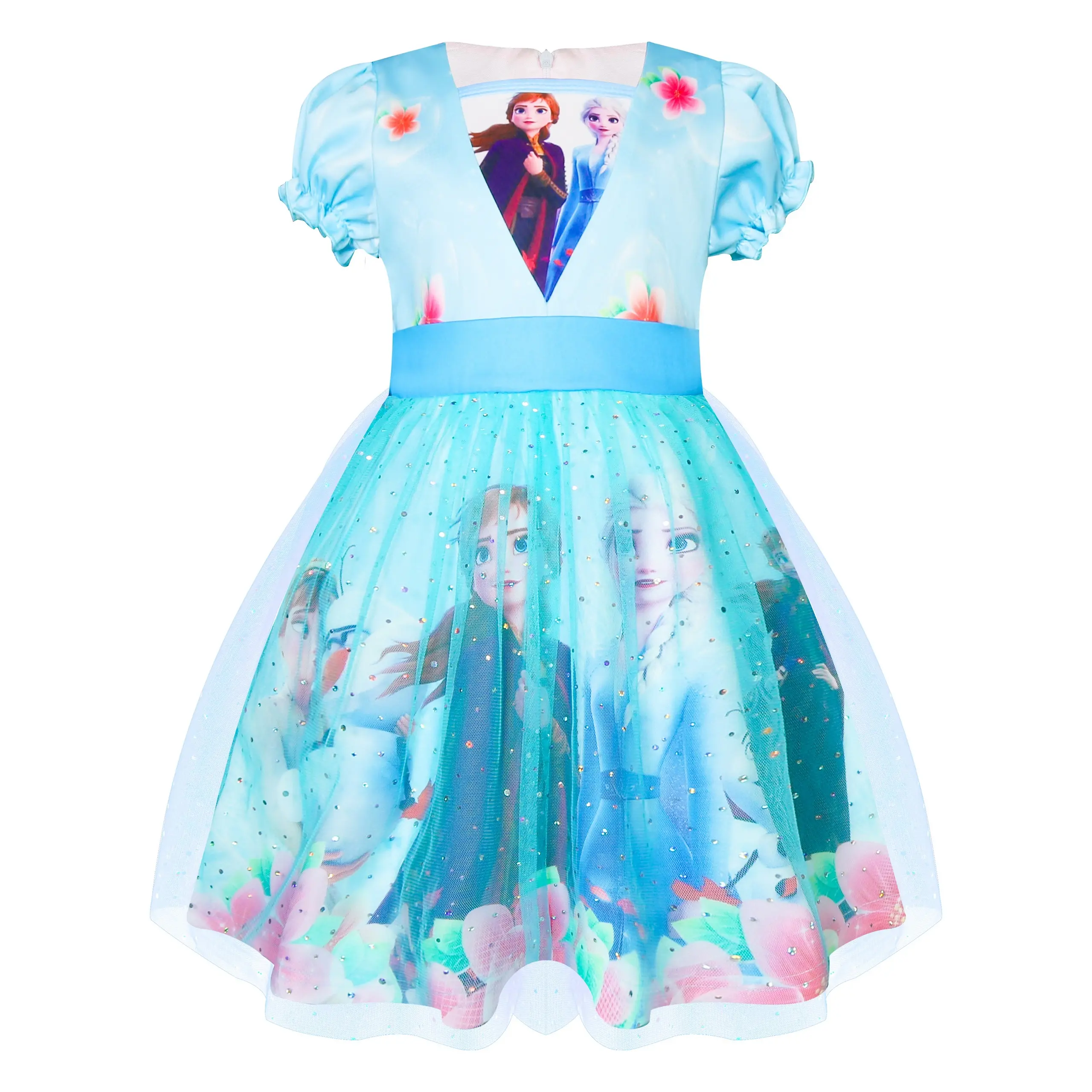Kids Anna Elsa Cosplay Costume Girls Princess Dress Party Pageant Holiday festival 5610