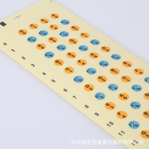 Pegatina para diapasón de ukelele con notas y solfeo para aprender teoría musical, material plástico práctico, hecho en Shenzhen - Product Image 1
