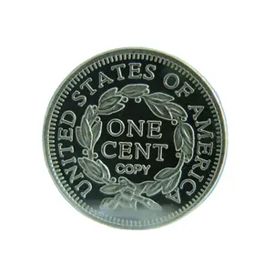 Custom Coin 1 Gram Solid Pure .999 Fine Silver 1846 one cent liberty for sale A052