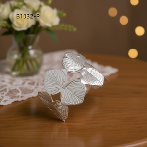 Amy Amy Flower <b>Cuff</b> <b>Bracelet</b> <b>Silver</b> Plated Women's Jewelry Gift B1032 - Product Image 2