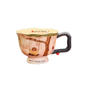 Taza de Café de Cerámica de Alta Calidad con Diseño Floral Europeo, Tapa de Porcelana, 370 ml, Apta para Lavavajillas, Regalo para Mujeres, Oficina, Hogar, Fiesta - Product Image 6