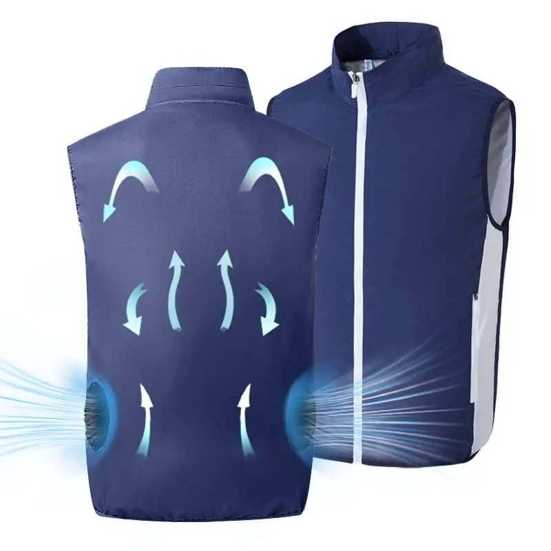 Summer Refrigeration Sunscreen Air Conditioning Vest Men'S Outdoor Cooling Fan Suit Vest Sun Uv Resistant Vest