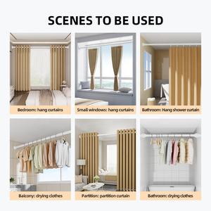 <span class=keywords><strong>Tringle</strong></span> à rideau longue tension et embouts Tiges <span class=keywords><strong>de</strong></span> tension à ressort <span class=keywords><strong>Tringle</strong></span> à rideau en métal <span class=keywords><strong>sans</strong></span> perçage - Product Image 2