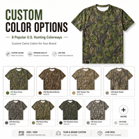 Chemises de chasse tactiques personnalisées pour hommes, t-shirts camouflage en coton légers pour activités de plein air, vêtements d'aventure en gros