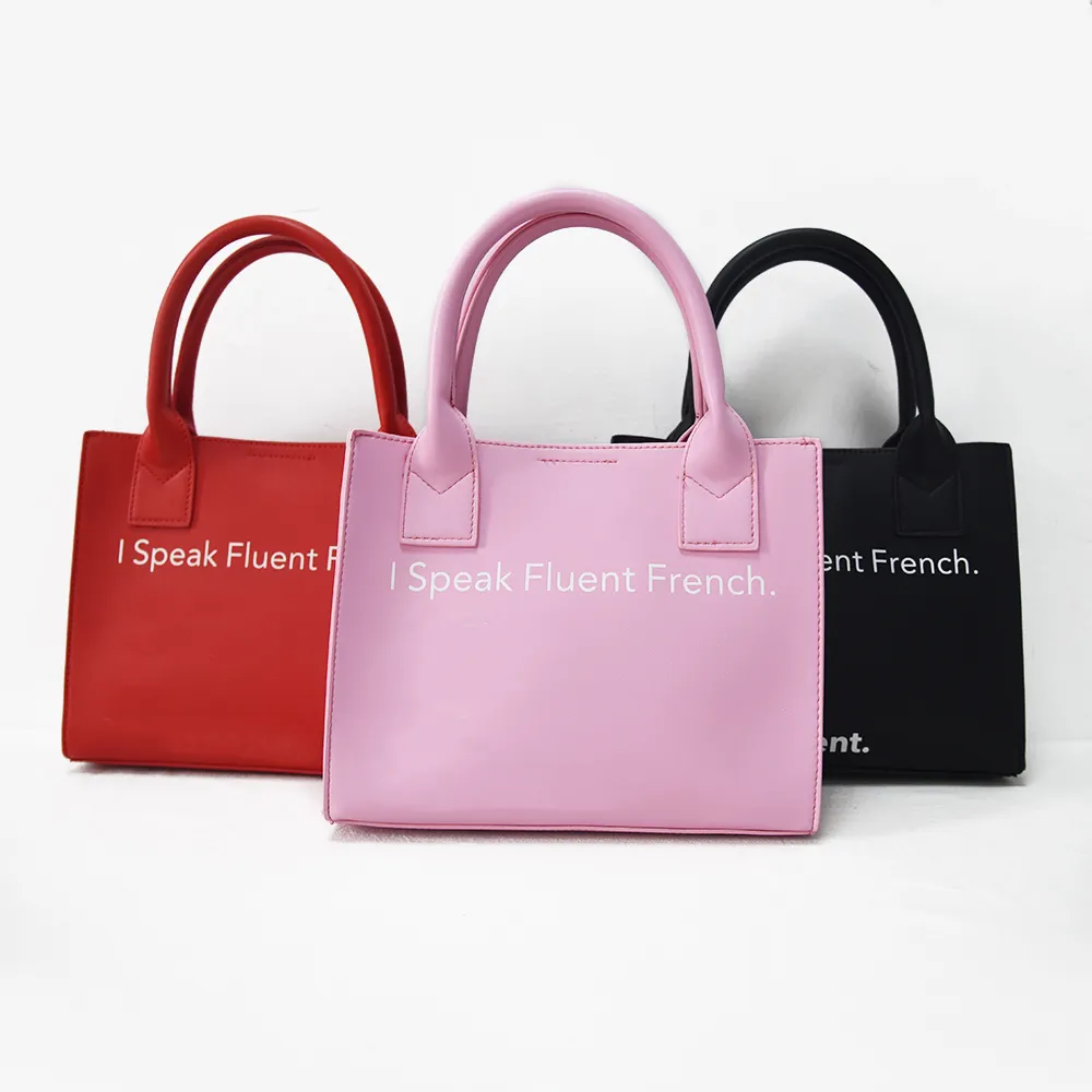 2022 I Speak Fluent Italian bag Women tote bags Small Size Crossbody Handbag Vegan leather purse bag