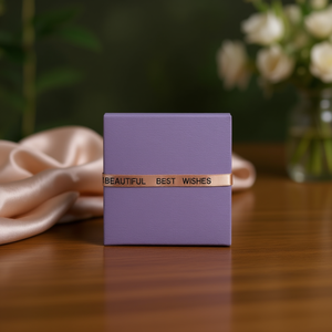 Boîte à collier rectangulaire moderne avec fermeture à lien, emballage cadeau doublé, conteneur à bijoux - Product Image 2