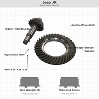 HF pour Jeep Wrangler JK Air Locker – Blocage de différentiel pneumatique pour essieux avant et arrière Dana 30 Dana 44 – Rapports 4.56, 4.88, 5.38 – Tout-terrain