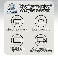 Gagnez gros avec cette borne photo en bois à flash automatique DNP QW410 pour location événementielle et station de selfies