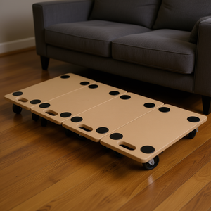 Chariot de déménagement robuste pour meubles, 22,8 x 11,2 pouces, plateforme 4 pièces avec roues pour le transport de canapés et de pianos - Product Image 2