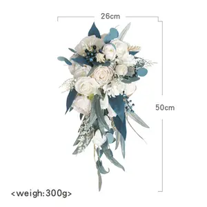 2023 new arrival artificial flowers artificial rose wedding hand bouquet for wedding decorative flowers