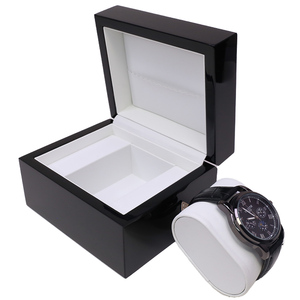 Boîte d'Emballage <span class=keywords><strong>Montre</strong></span> en Bois de <span class=keywords><strong>Luxe</strong></span> <span class=keywords><strong>à</strong></span> Logo Personnalisé, Laquée Noir Brillant Piano, avec Pochette, Prête <span class=keywords><strong>à</strong></span> l'Expédition - Product Image 5