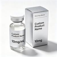 Boîtes en carton personnalisées avec design holographique pour flacons de peptides, 3 ml, 5 ml, 10 ml, avec étiquettes pour flacons de peptides en verre
