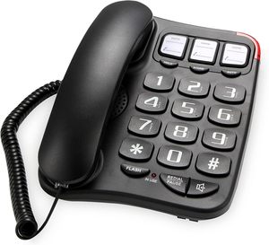 Téléphone à gros boutons pour les personnes âgées-Téléphone fixe-Composition à une touche pour les malvoyants Sonnerie amplifiée avec haut-parleur - Product Image 3