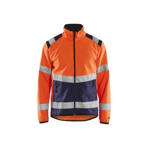 BLAKLADER - 487725165389XL <b>Hi</b>-<b>Vis</b> Softshell <b>jacket</b> <b>Orange</b>/Navy blue - EAN 7330509514306 <b>HI</b>-<b>VIS</b> WORKWEAR - Product Image 1