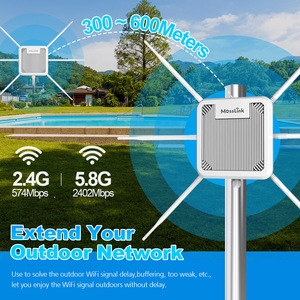 Router Inalámbrico WiFi6 de Doble Banda AX3000, <span class=keywords><strong>Repetidor</strong></span>, Punto de Acceso de 5GHz y 2.4GHz, AP para Exteriores WN570HN2, Cobertura de 300m, 6 Antenas Externas - Product Image 2