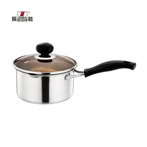 New design stainless steel milk pot ollas 16cm sauce pan soup & stock pots for kitchen with bakelite handle