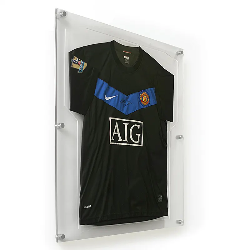 Рамки для рубашек футбольной команды, прозрачная акриловая настенная рамка для спортивной рубашки для регби