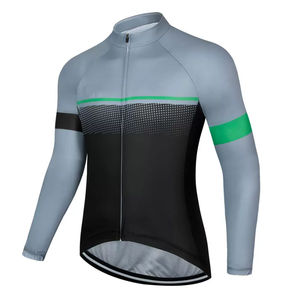 Maillot de cyclisme à manches longues personnalisable avec logo d'usine, respirant, en maille, séchage rapide, pour vélo de route, vente en gros - Product Image 3