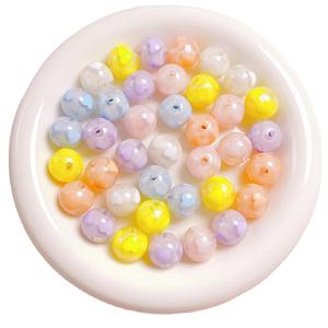 16MM couleur bonbon clignotant coeur rond perles acryliques pour bricolage matériaux faits à la main Bracelet accessoires sac article suspendu - Product Image 1