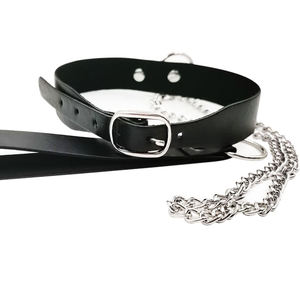 Juguetes Sexuales BDSM, Collar <span class=keywords><strong>de</strong></span> Esclavo, Correa, Cadena <span class=keywords><strong>de</strong></span> Acero, Restricción, Juego para Adultos, Collar <span class=keywords><strong>de</strong></span> Castigo para Perros, 100% Impermeable, Negro - Product Image 2