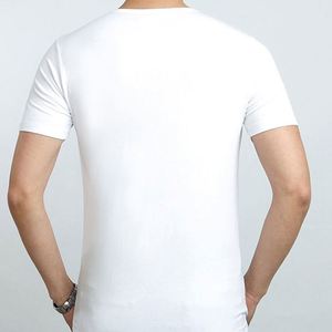 Baggy Solid Color Drop Shoulder O-Neck Plain Blank Lightweight Regular Fit Casual 100% Cotton Breathable Eco-Friendly <b>Tshirt</b> for - Product Image 3