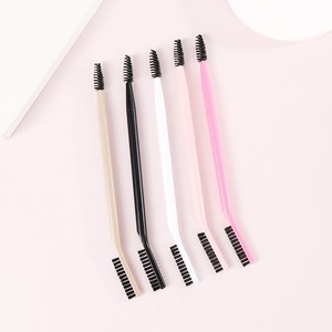Nuevo cepillo portátil todo en uno de doble propósito biselado espiral <span class=keywords><strong>para</strong></span> pestañas peine de <span class=keywords><strong>cejas</strong></span> de doble punta cepillo único <span class=keywords><strong>para</strong></span> pincel de maquillaje de pestañas - Product Image 2