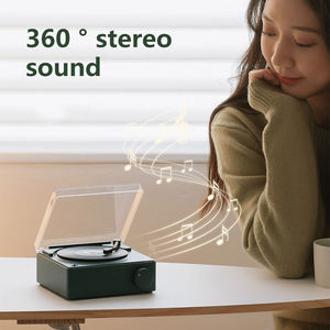 Reproductor de CD retro mini con altavoz Bluetooth, pantalla digital, reloj despertador, reproductor de audio de escritorio, compatible con reproducción de CD y tarjetas TF. - Product Image 4