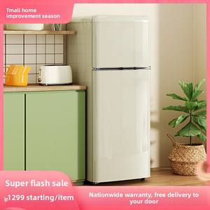 ตู้เย็นมินิขนาด 112 ลิตร แบบละลายน้ำแข็งอัตโนมัติ สไตล์อเมริกัน วินเทจ เหมาะสำหรับบ้าน อพาร์ทเมนท์ หอพัก  รุ่นยอดนิยมในโซเชียลมีเดีย - Product Image 2