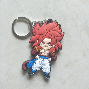 Porte-clés Double face en caoutchouc PVC, 40 modèles populaires Anime <span class=keywords><strong>DBZ</strong></span> Goten Vegeta Saiyan porte-clés - Product Image 5