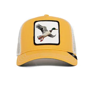 Venta al por mayor sombrero personalizado 5 Panel 3D bordado parche Animal gorras Premium malla gorra de camionero Gorras Unisex deportes al aire libre gorras de béisbol