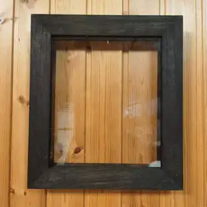Personalizado preto branco marrom pinho sólido madeira foto moldura para parede