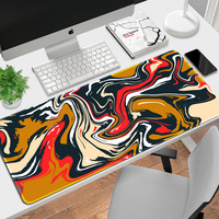 Tapis de Souris Grande Taille TOPO à Motif Liquide Abstrait Strata, Bord Coudré, Vente Chaude, Personnalisé, Vente en Gros
