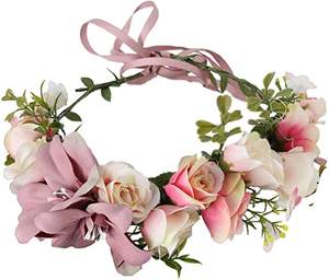 MH-0121 Réglable Fleur Couronne Bandeau Halo Couronne Florale Guirlande Coiffe pour maternité photo Mariage robe enceinte - Product Image 4